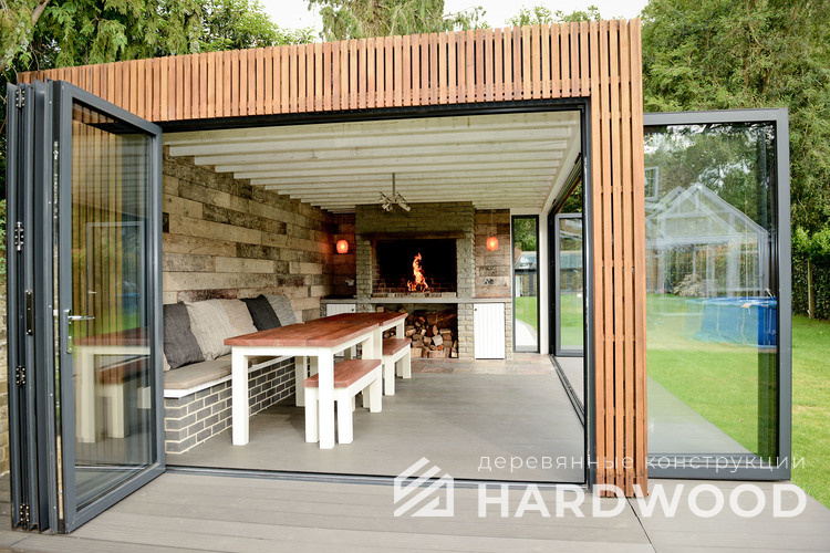 Гриль домик с камином №13 - фото 1393